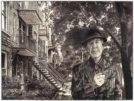 Original Illustration - Leonard Cohen à Montréal
