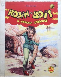 Couverture originale - Chott Robin des Bois 31 Couverture Originale . Éo Pierre Mouchot 1950 .