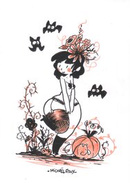 Mickael Roux - Mickaël Roux - Emy Witch (Orange) - Original Illustration