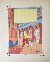 Studios Hergé - Tintin - Les cigares du pharaon - mise en couleurs couverture - Original Cover