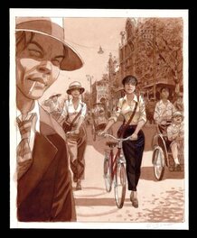 Jean-Pierre Gibrat - Mattéo 1er cycle - Amélie en Indochine - Illustration originale