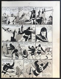 Chott - Pierre Mouchot - Fantax 5 rare planche originale p.5 - 1946 - Comic Strip