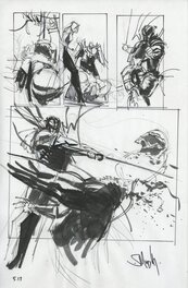 Sean Murphy - Batman: Curse of the White Knight, issue 5, prélim de la page 17 - Planche originale