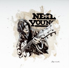 Christophe Chabouté - Neil Young - Original Illustration