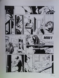 Marc Bourgne - Planche originale 20 en noir et blanc, Franck Lincoln Tome 4 - Comic Strip