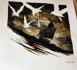 Christophe Chabouté - Moby Dick 1 - Original Illustration