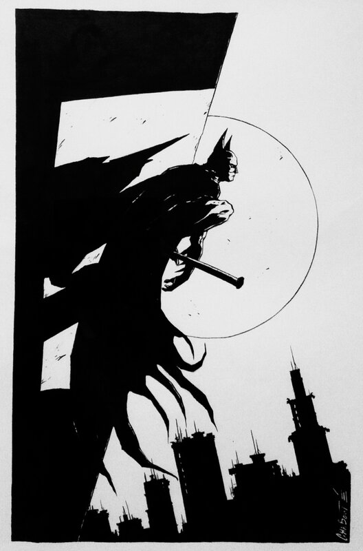 Batman par Christophe Chabouté - Illustration originale
