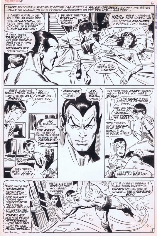 John Buscema, Dan Adkins, 1968-12 Buscema/Adkins: Sub-Mariner #8 p2 - Comic Strip