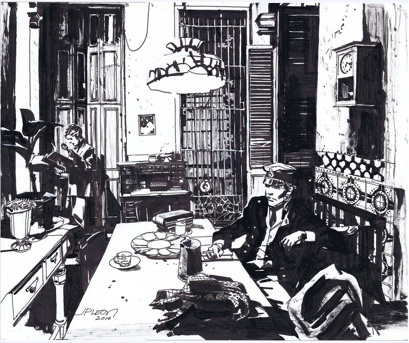 Corto Maltese in Havana by John Paul Leon - Original Illustration