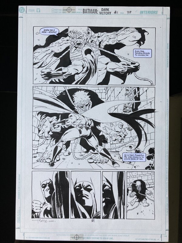 Tim Sale - Batman, Dark Victory - issue 1, page 37 - Planche originale