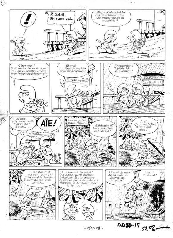Peyo, Gos, Le Schtroumpfeur de pluie - Comic Strip