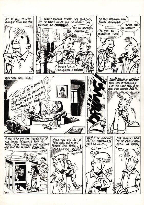 Serge Carrère, Mich' Depin (Un alibi idéal - planche 6) - Comic Strip