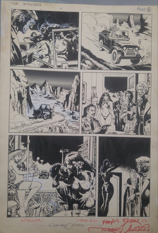 Gonzalo Mayo, Vampirella #64. The Intruders - Comic Strip