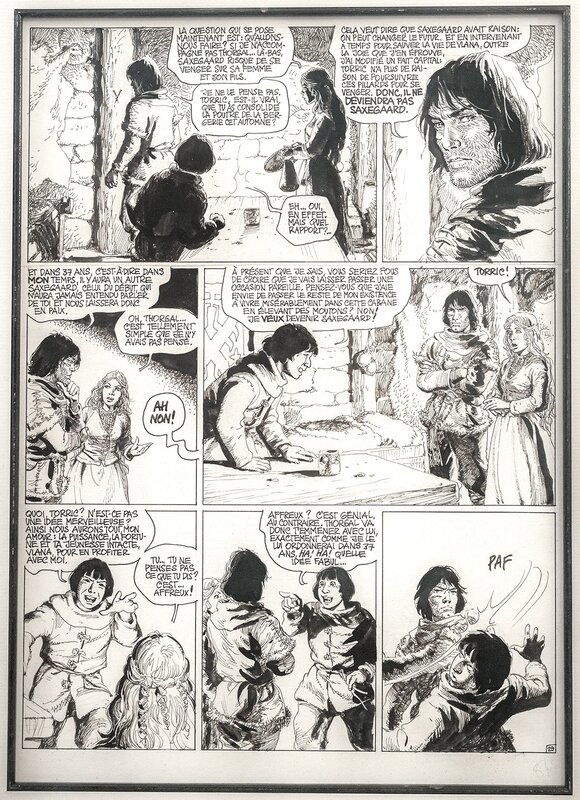 Rosinski : planche originale 29 de Thorgal tome 15 : le maitre des montagnes - Comic Strip