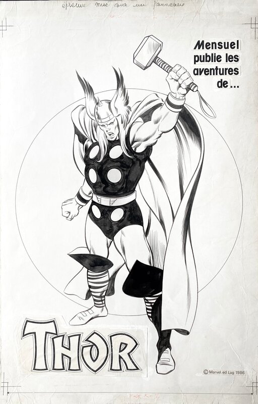 Jean-Yves Mitton, Thor - Poster - Strange N°198 - Original Illustration